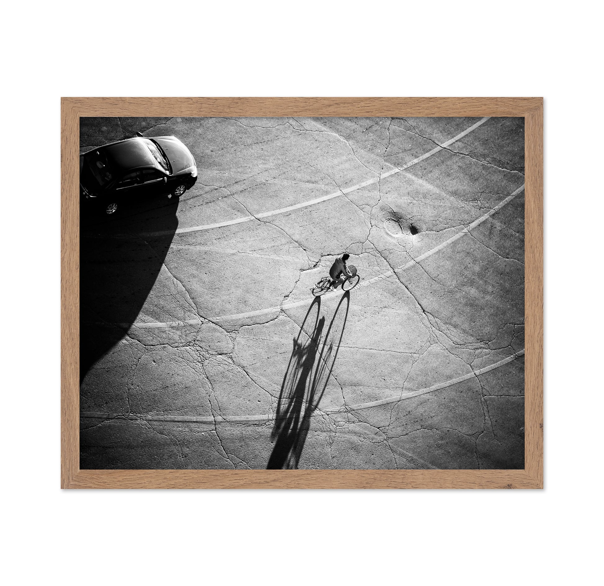 Lone Cyclist Shadow