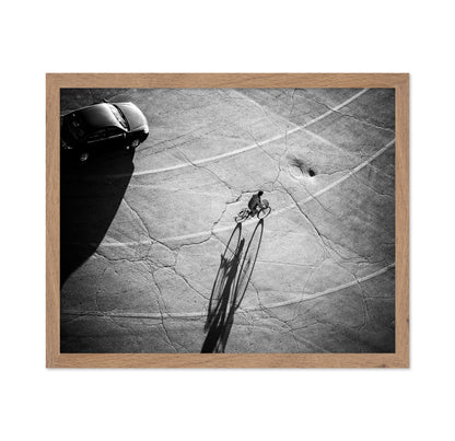 Lone Cyclist Shadow