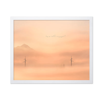 Birds Over Mist Horizon