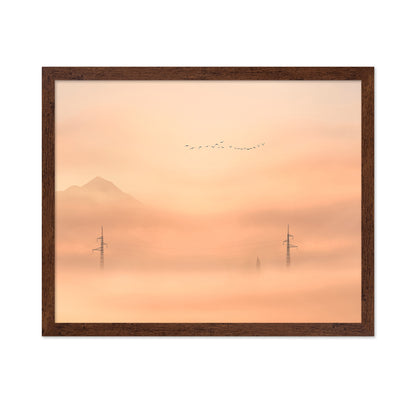 Birds Over Mist Horizon