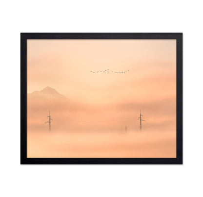 Birds Over Mist Horizon