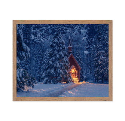 Snowy Chapel Glow