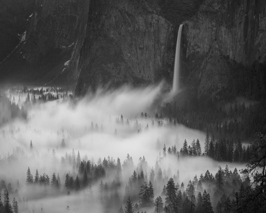 Misty Waterfall Valley