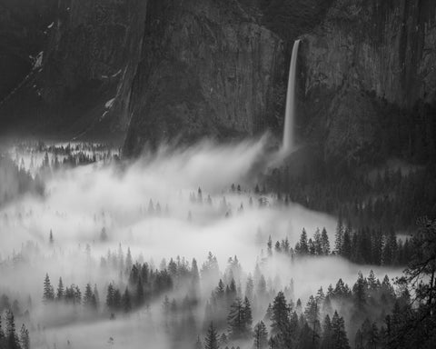 Misty Waterfall Valley