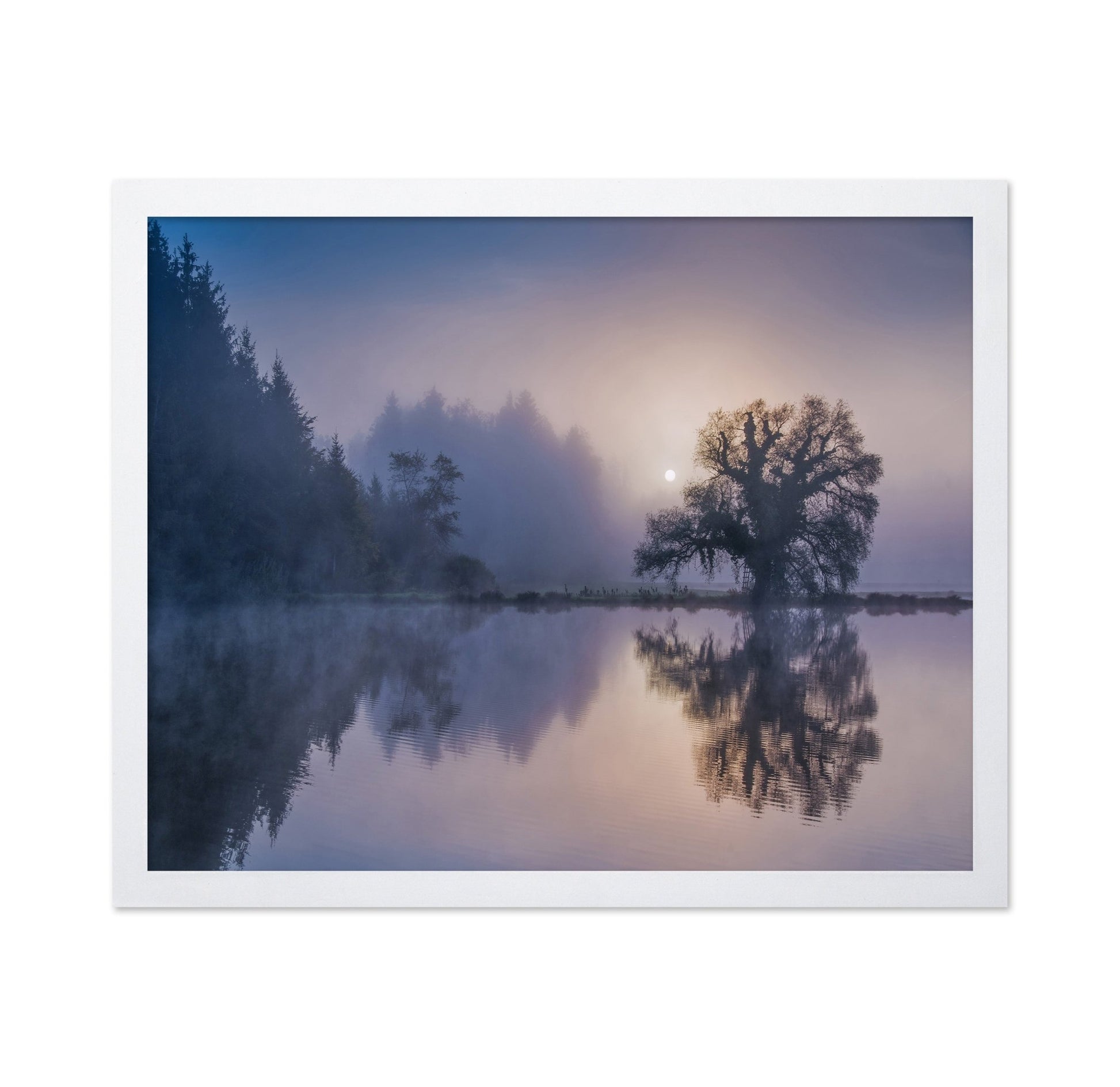 Misty Lake Reflection