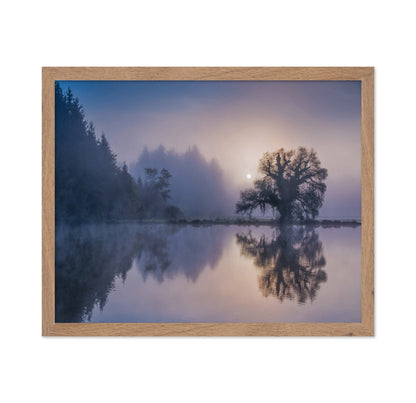 Misty Lake Reflection