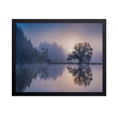 Misty Lake Reflection
