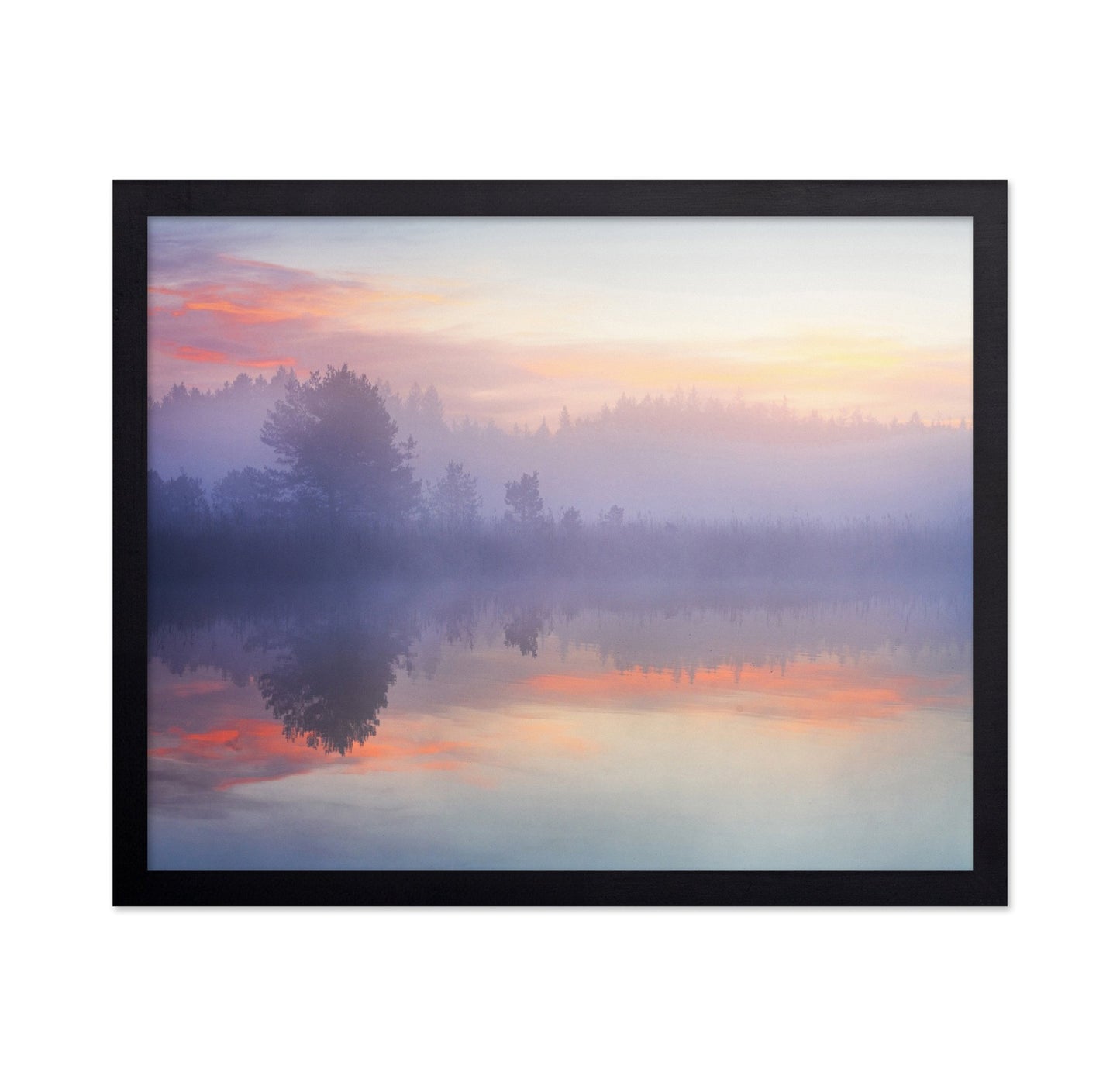 Misty Sunrise Reflection