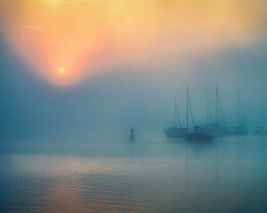 Foggy Harbor Dawn