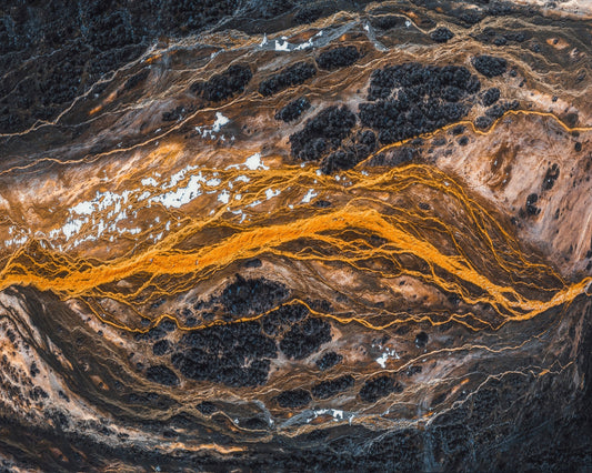 Golden River Abstract