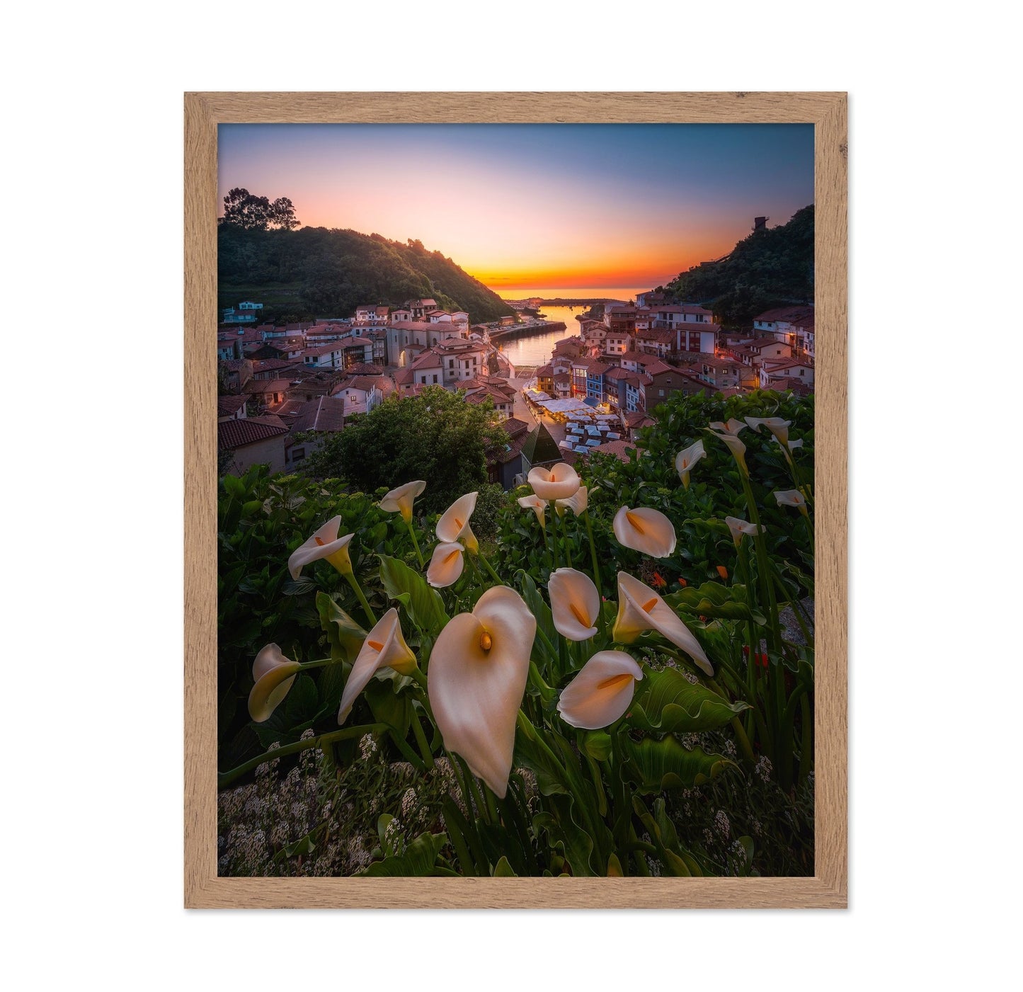 Coastal Village Sunset