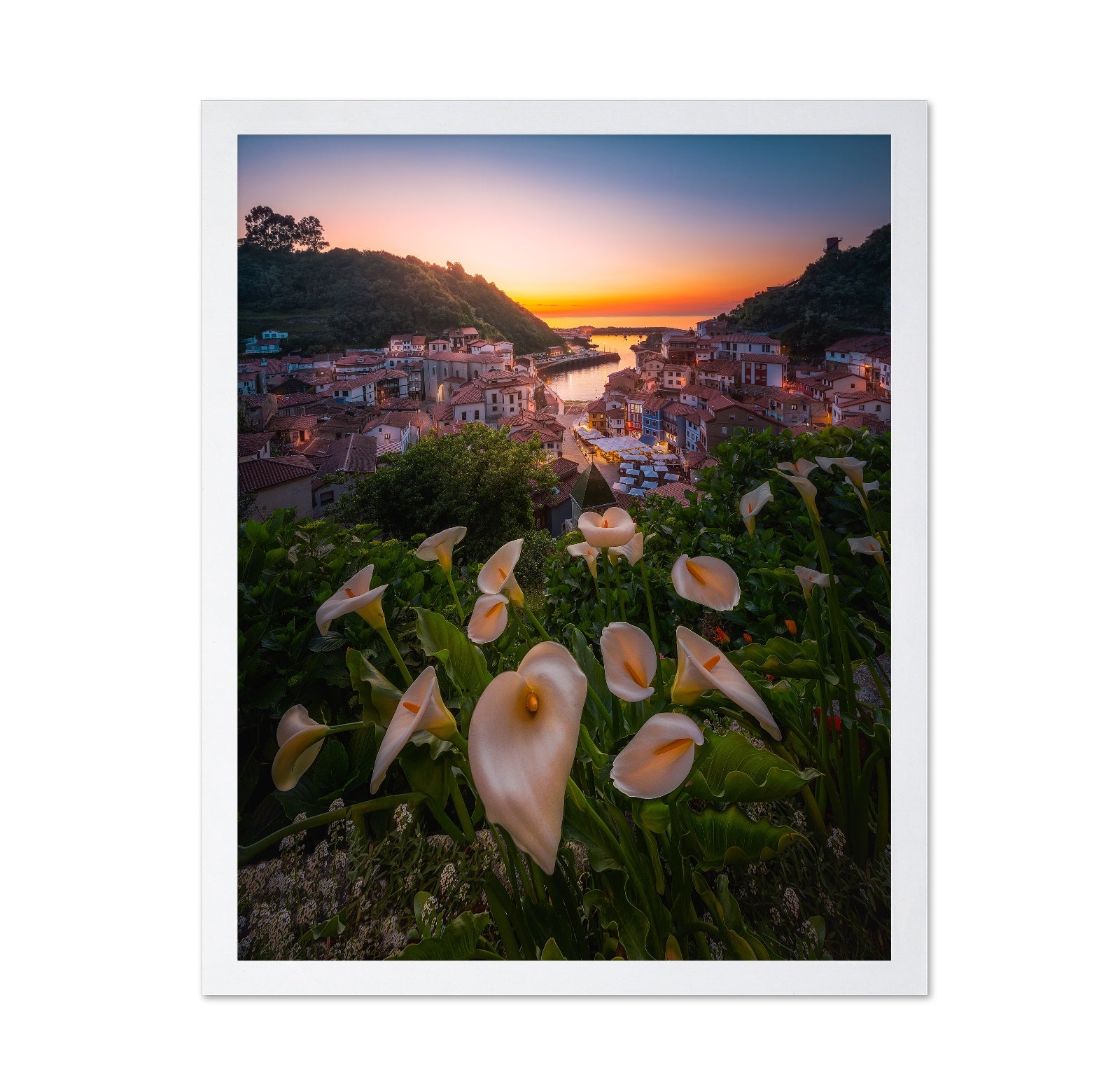 Coastal Village Sunset