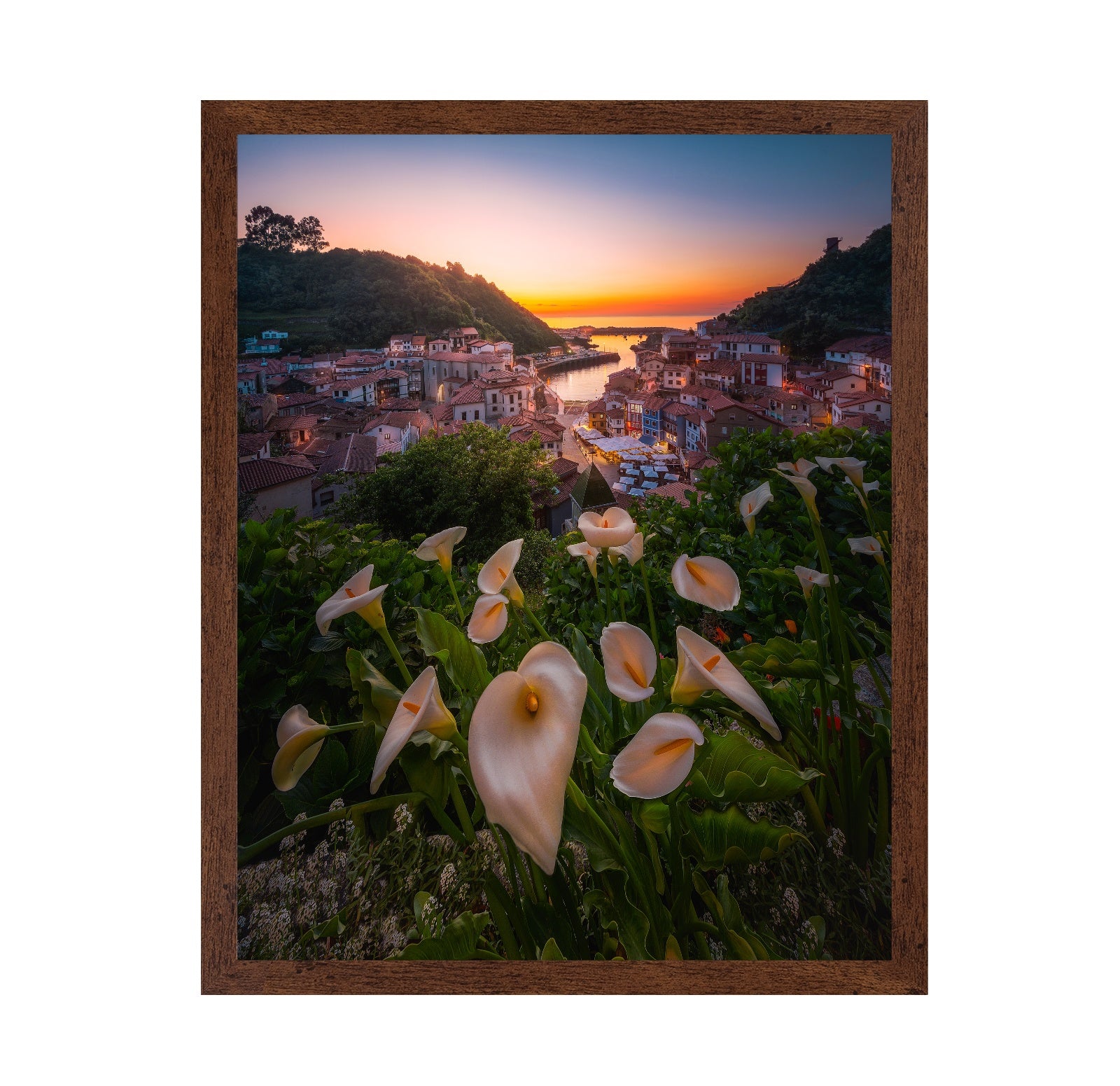 Coastal Village Sunset