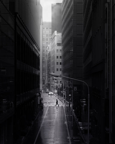 Rainy Alley Crossing