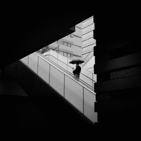 Umbrella Escalator Walk