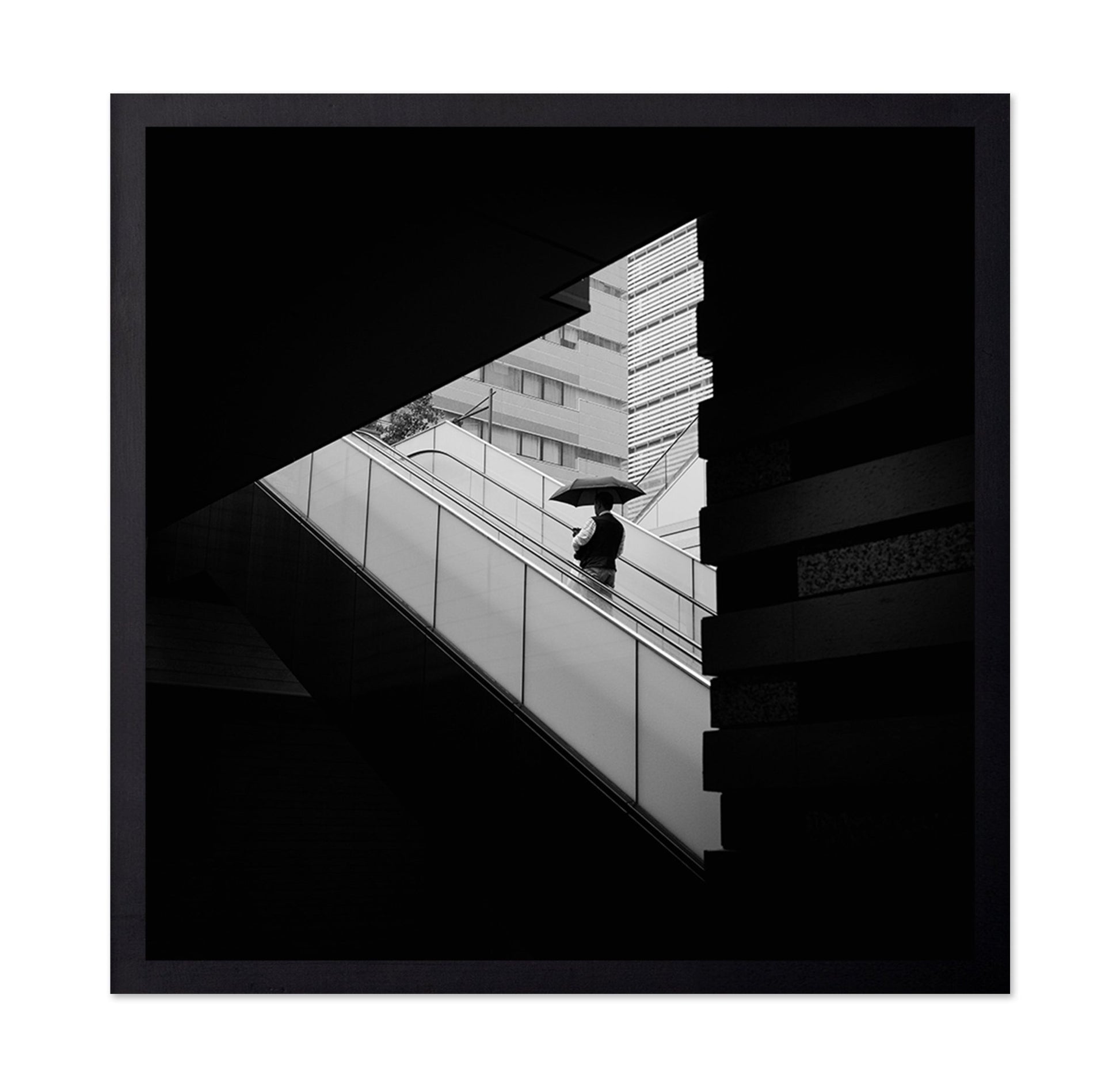Umbrella Escalator Walk