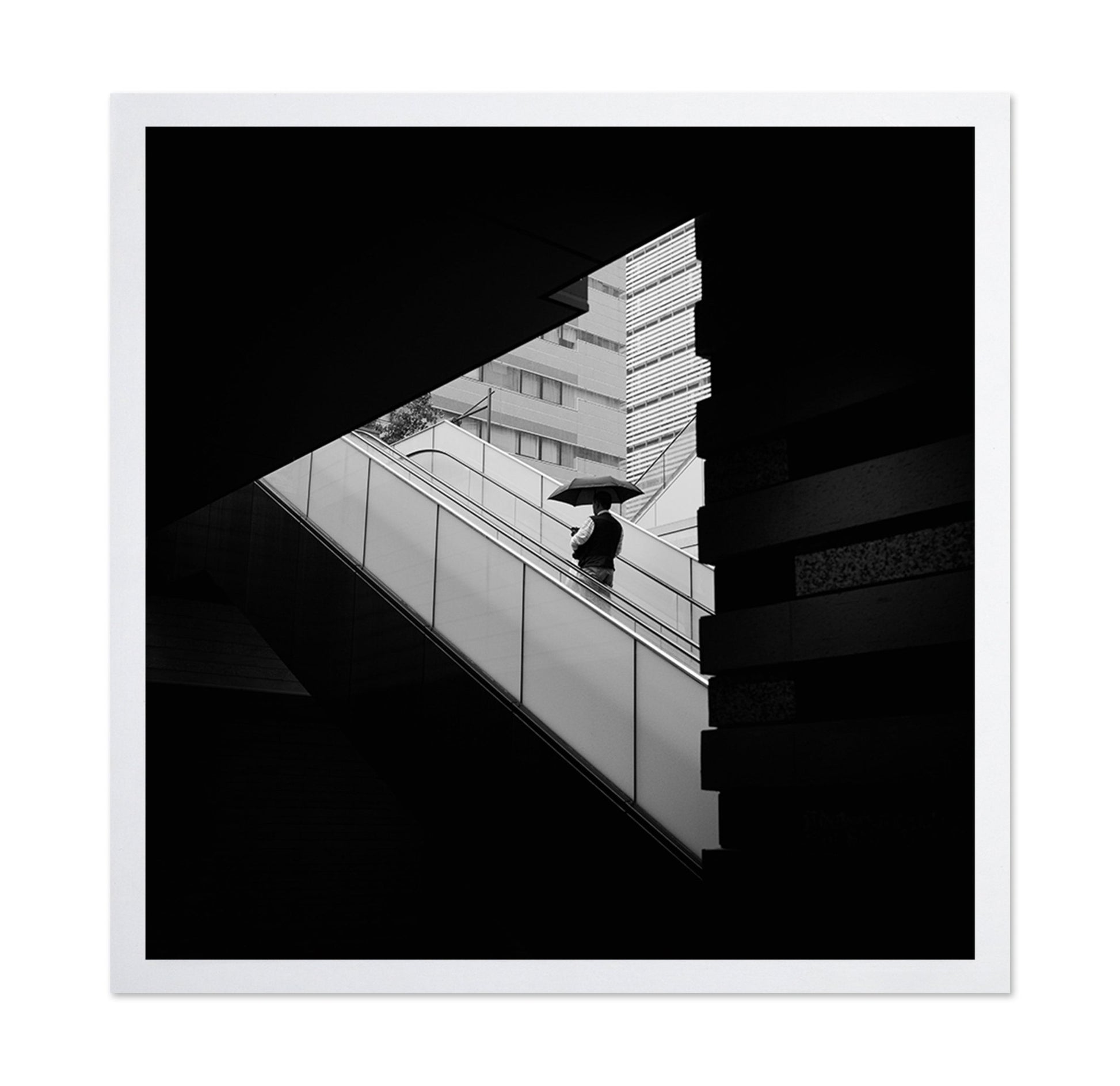 Umbrella Escalator Walk