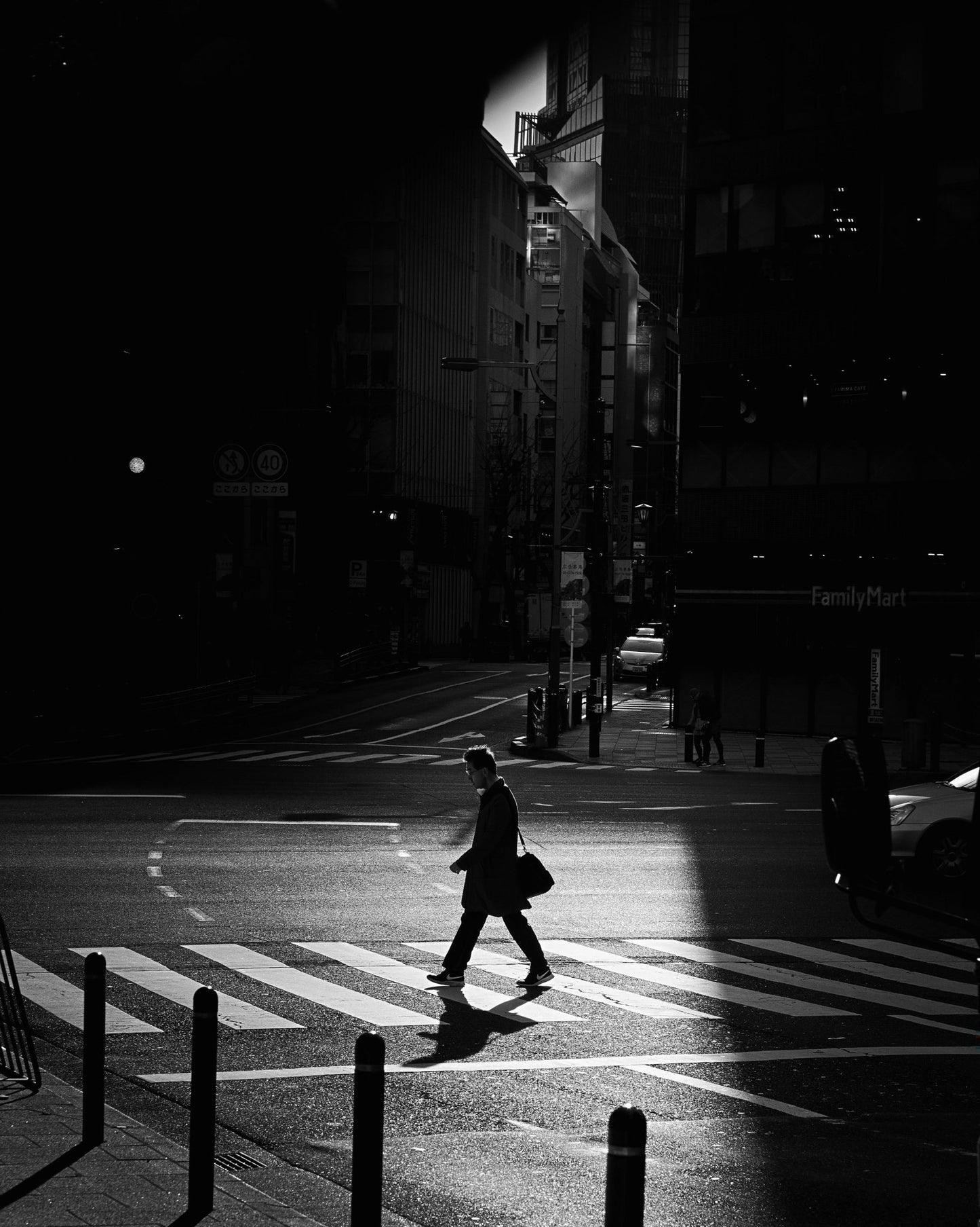 Night Crosswalk Walk