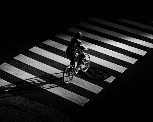 Cyclist Zebra Crossing