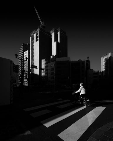 Urban Cyclist Crossing