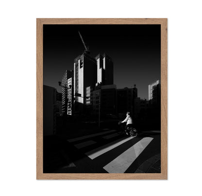 Urban Cyclist Crossing