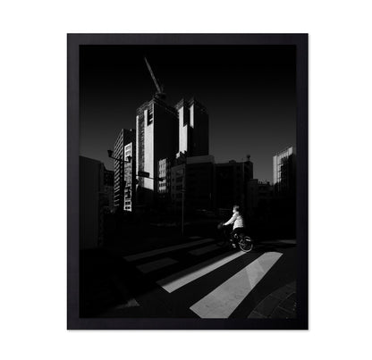 Urban Cyclist Crossing