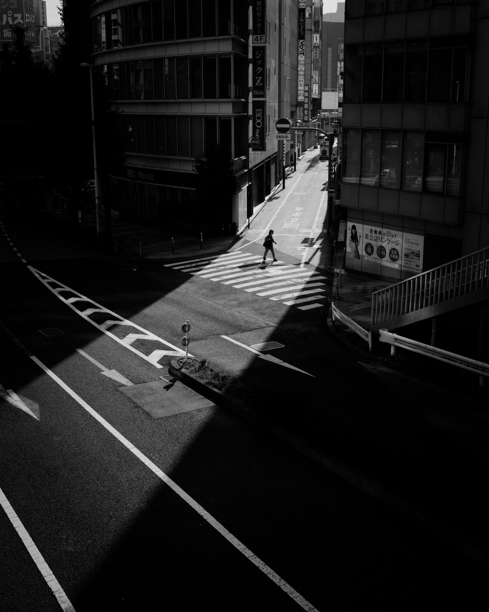 Shadow Crosswalk Scene
