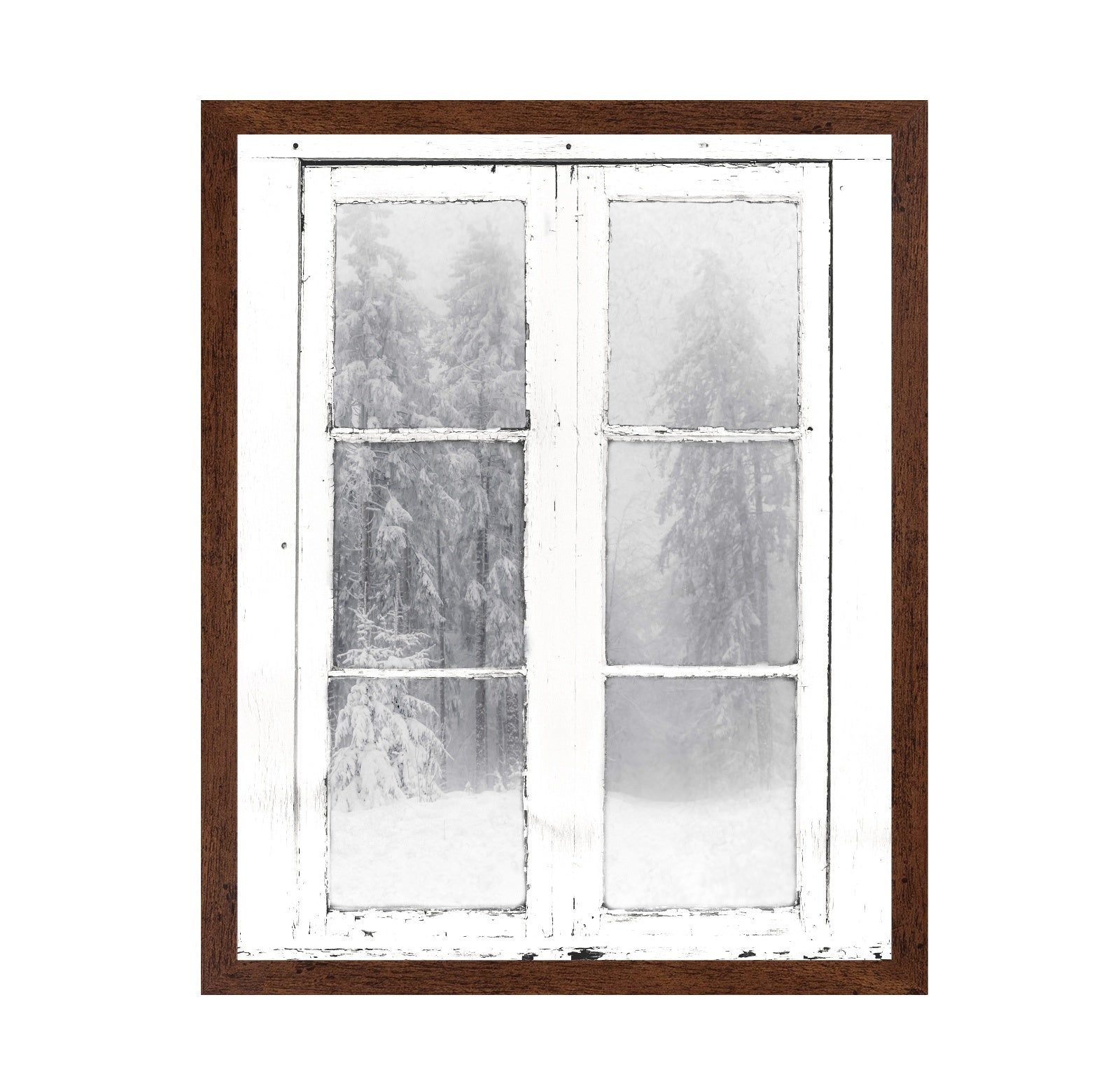 Snow Window View