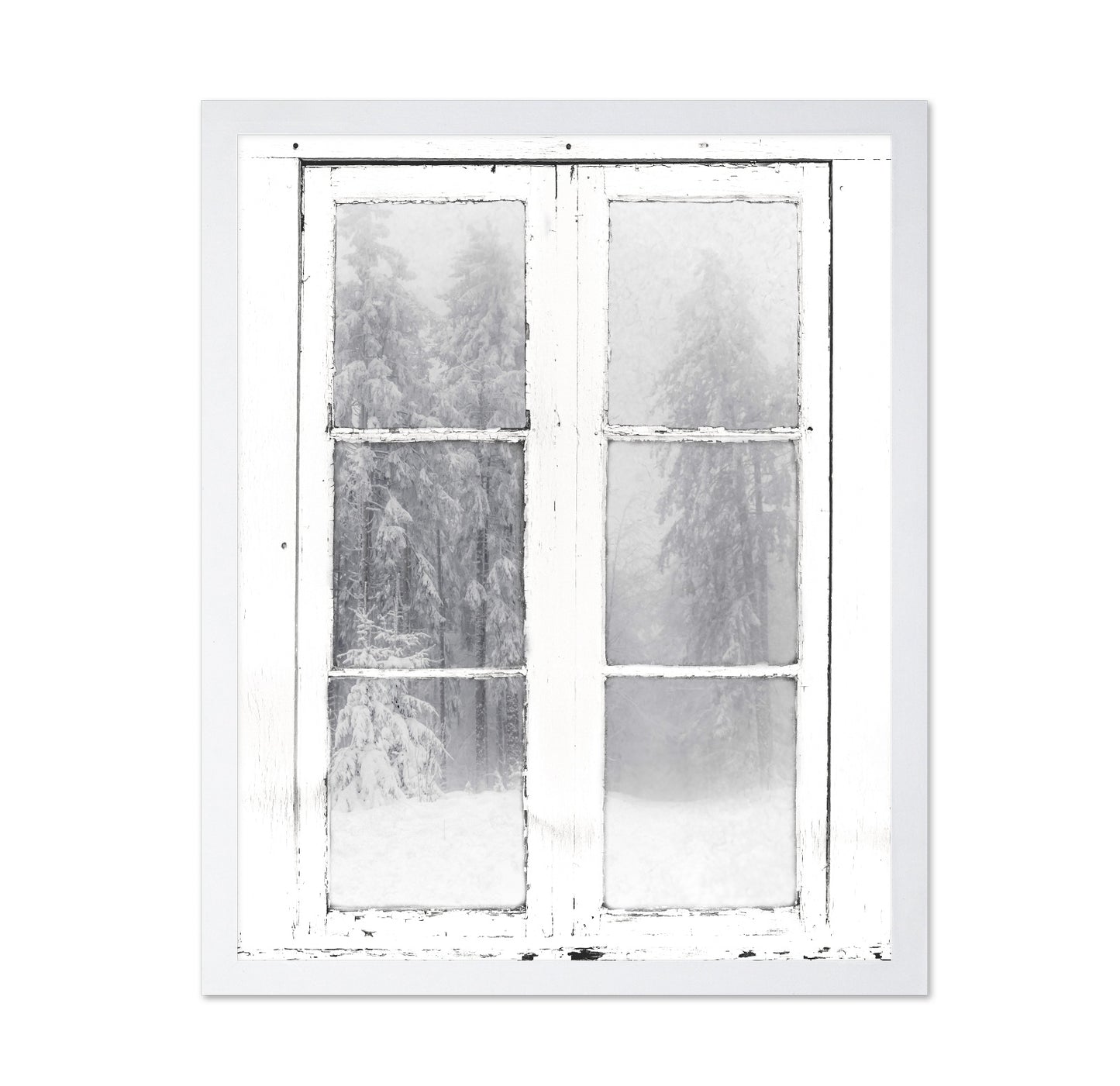 Snow Window View