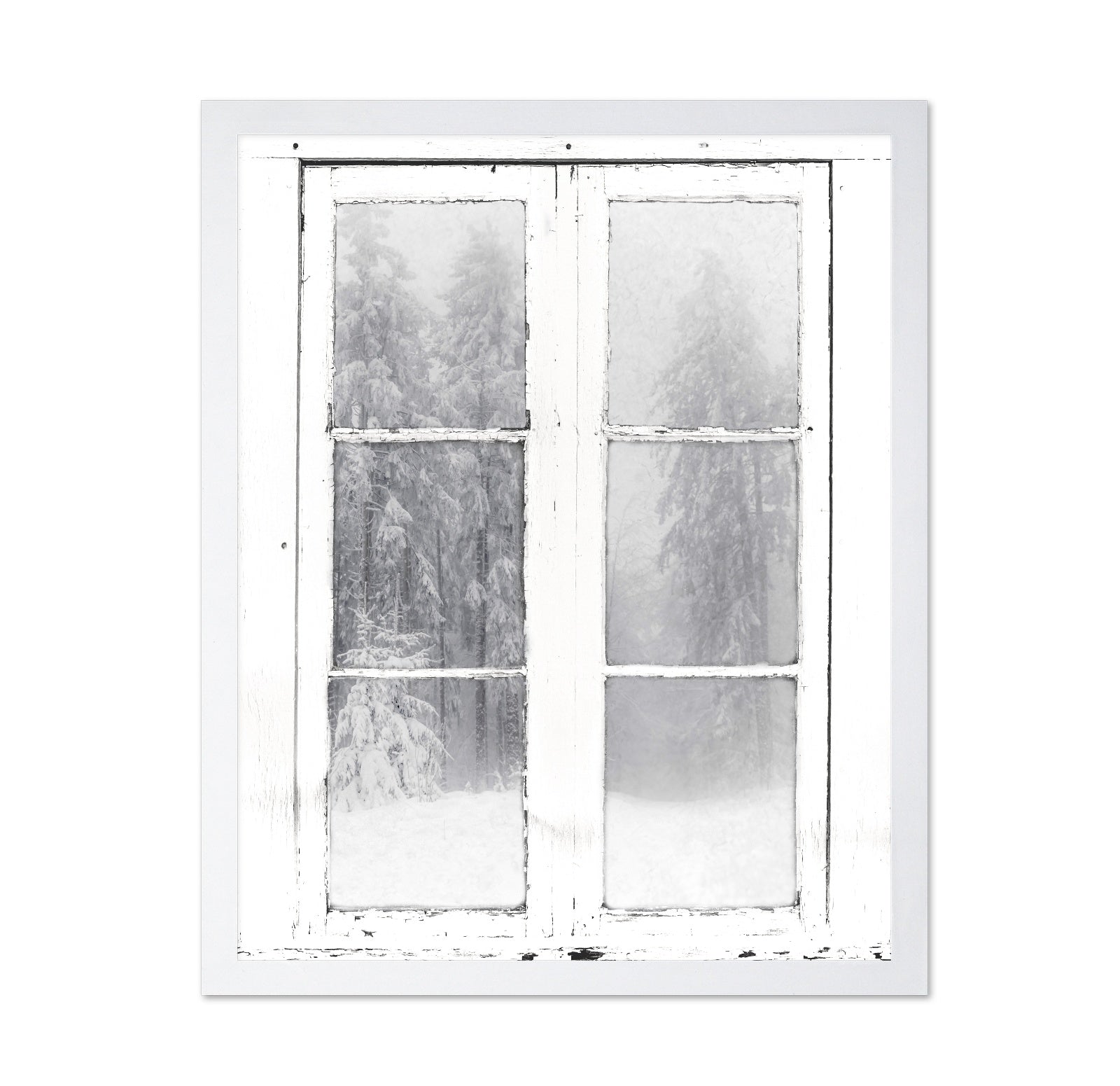 Snow Window View