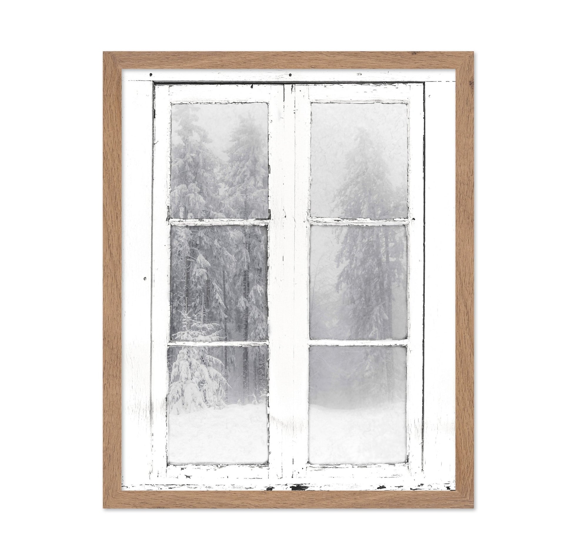 Snow Window View