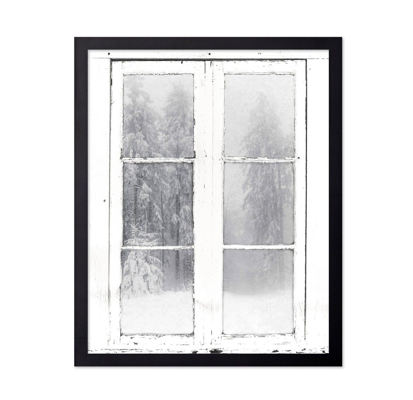 Snow Window View