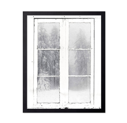 Snow Window View