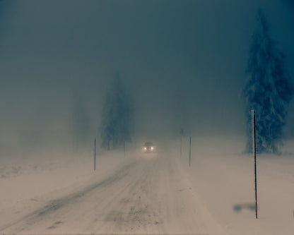 Winter Fog Road