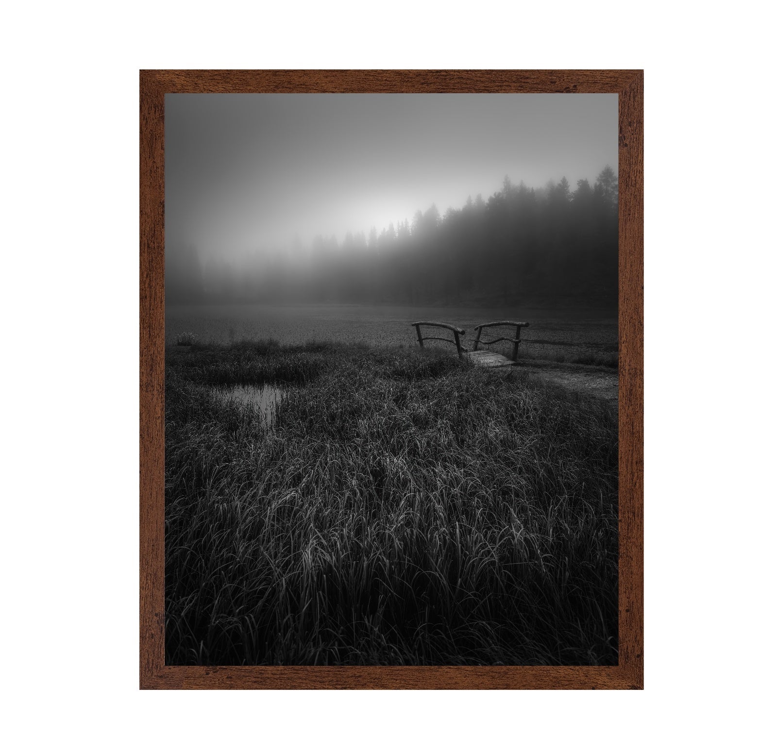 Misty Lake Bridge
