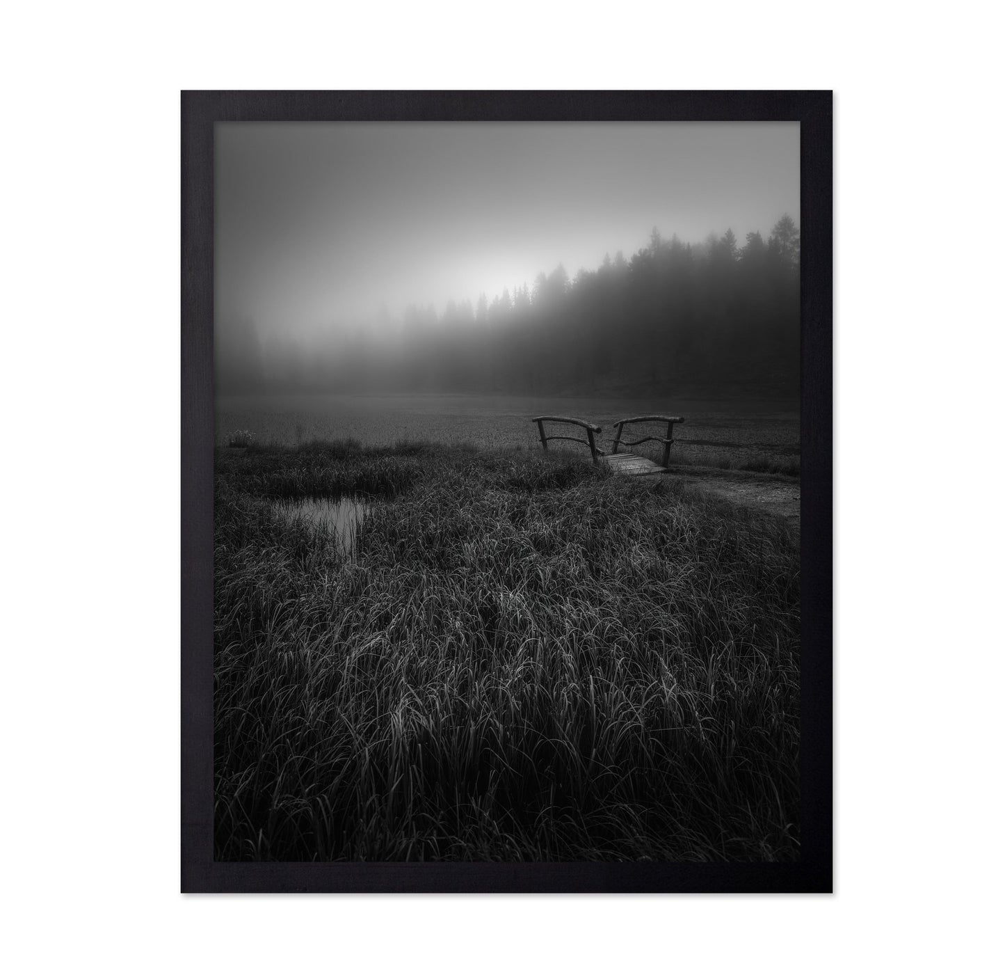 Misty Lake Bridge