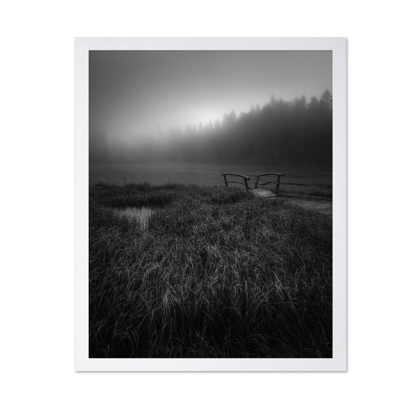 Misty Lake Bridge