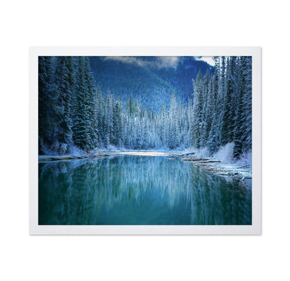 Frozen Forest Lake