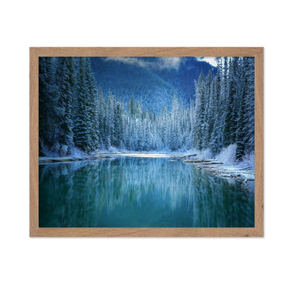 Frozen Forest Lake