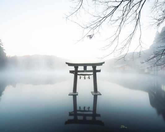 Misty Torii Reflection