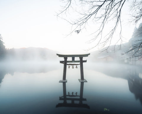 Misty Torii Reflection