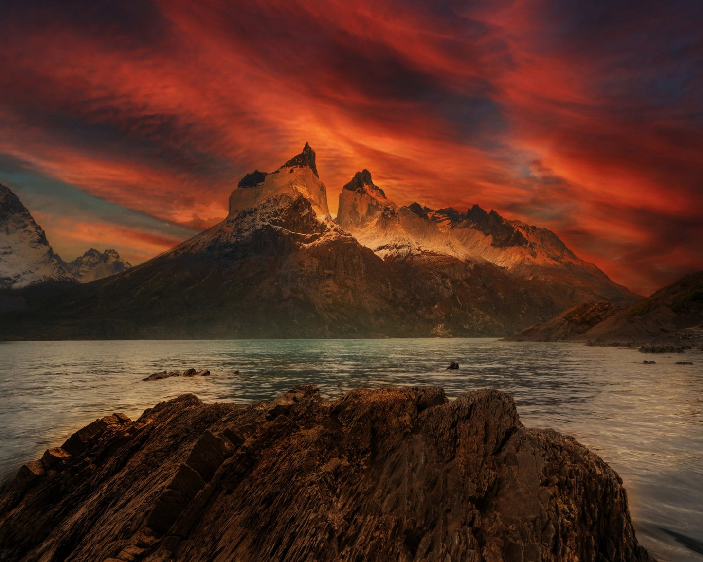 Fiery Mountain Peaks