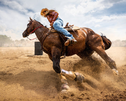 Barrel Racing Action No1