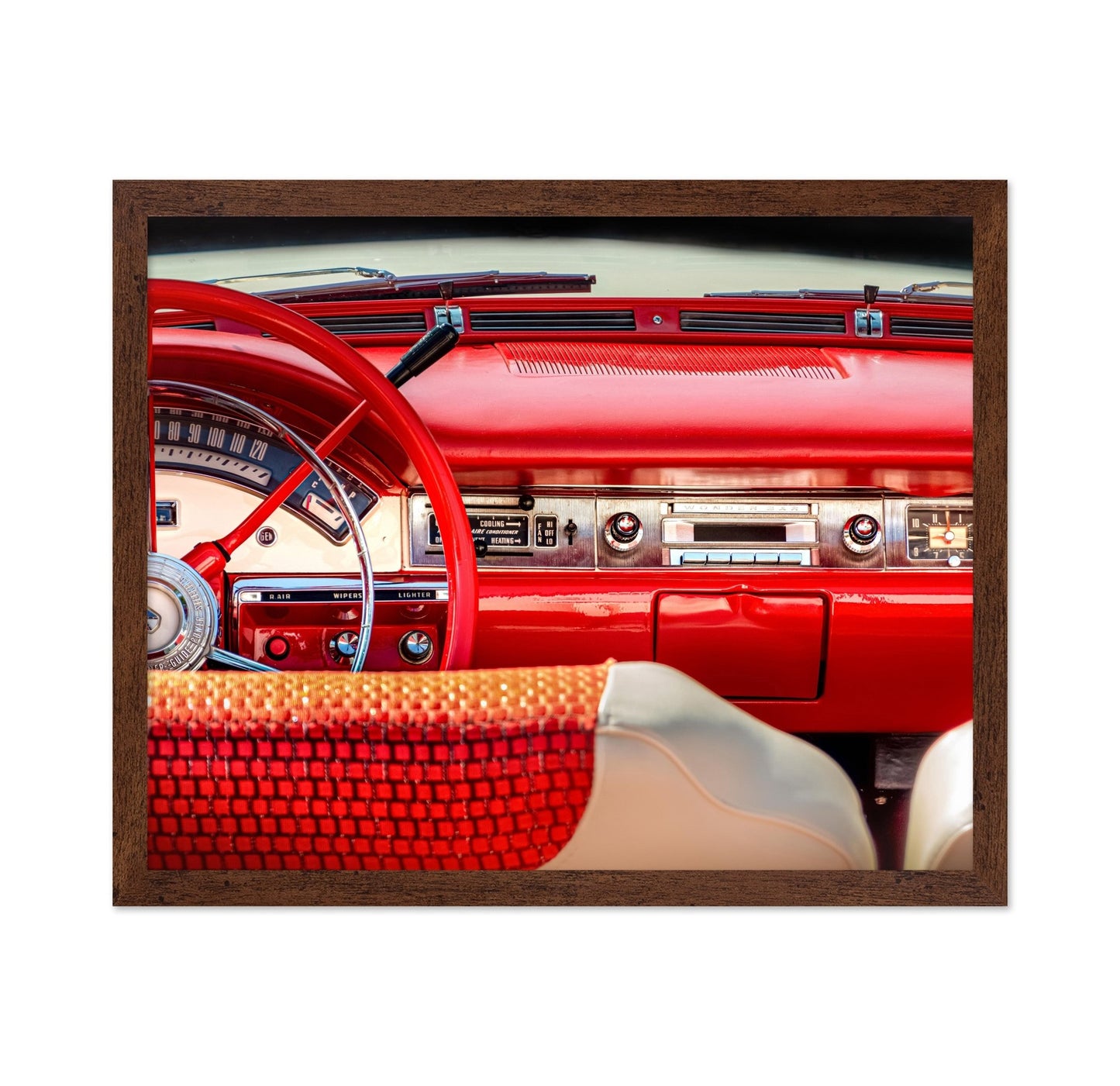Classic Red Car Interior