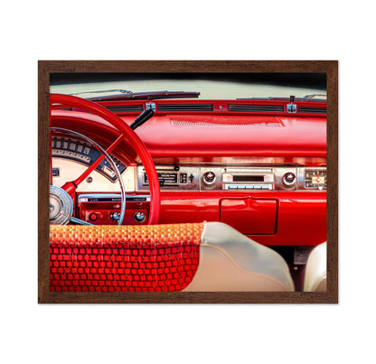 Classic Red Car Interior