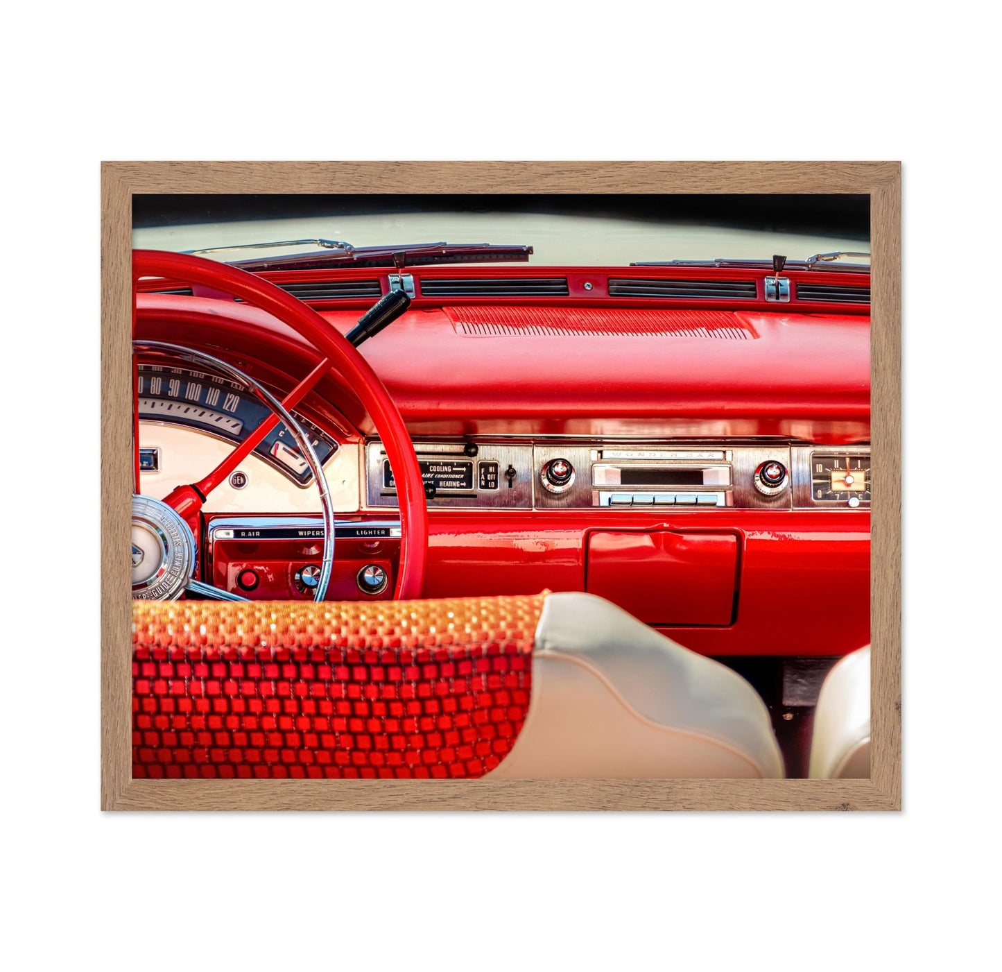 Classic Red Car Interior