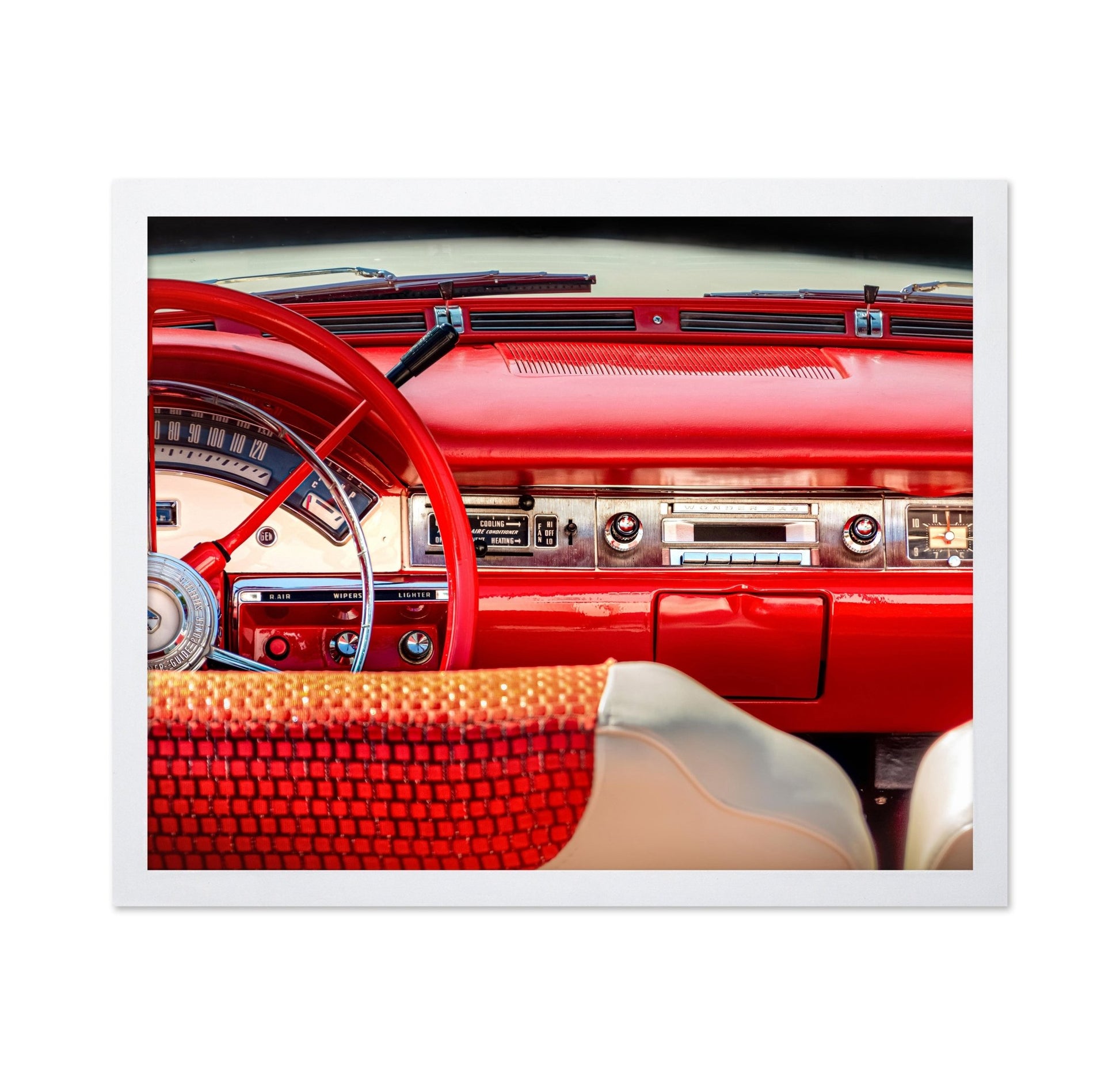 Classic Red Car Interior