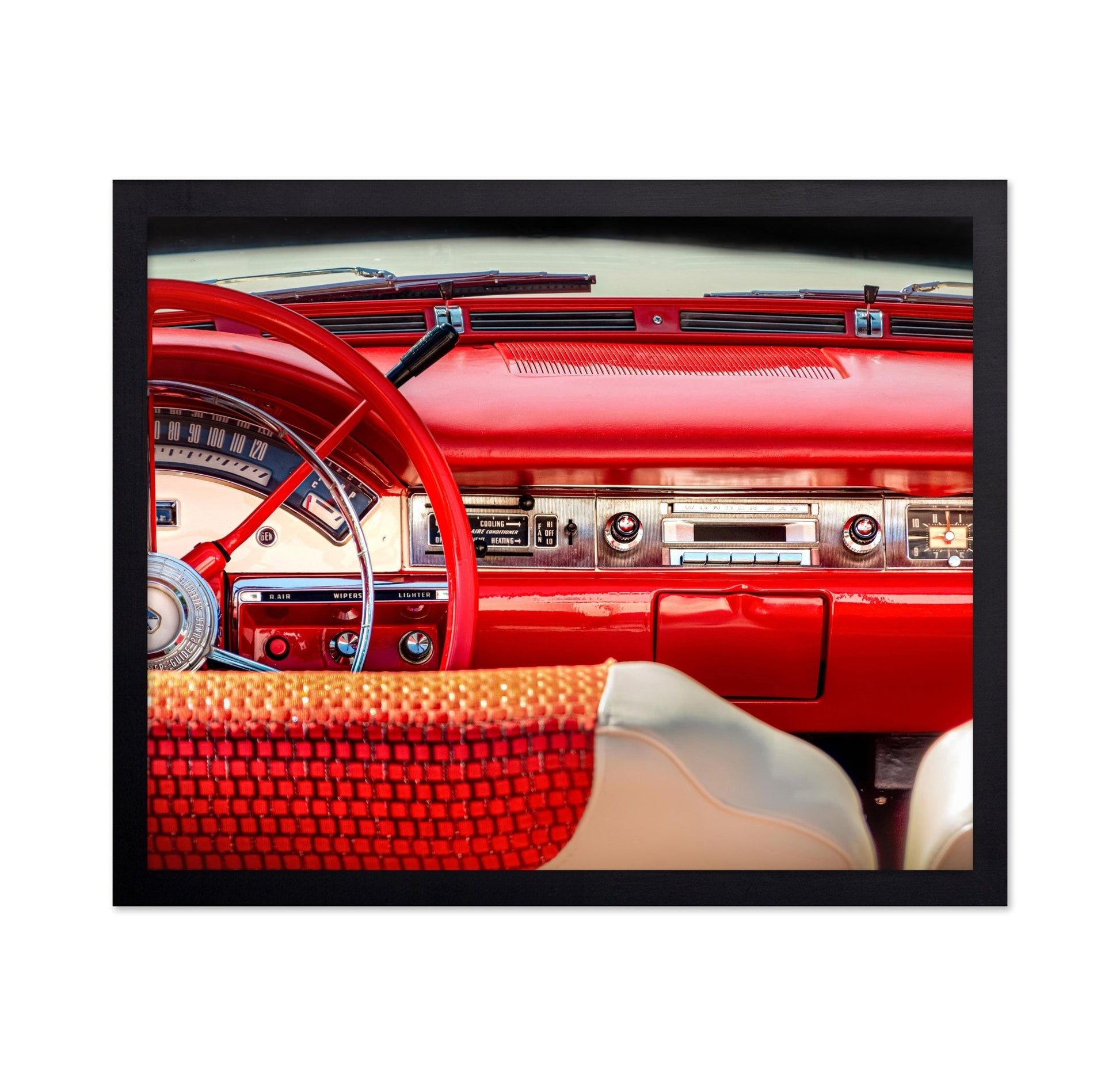 Classic Red Car Interior