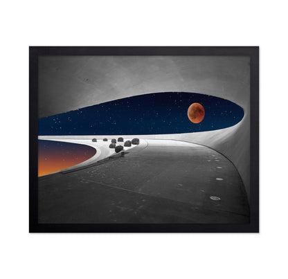 Moonlit Curved Horizon