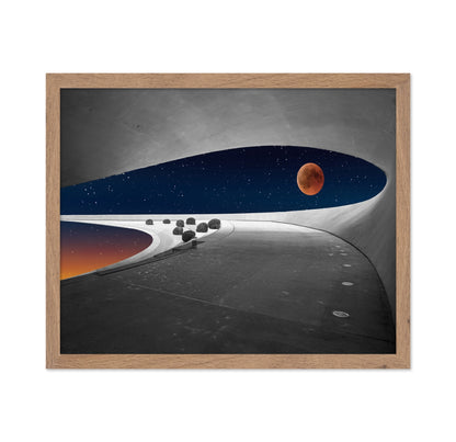 Moonlit Curved Horizon